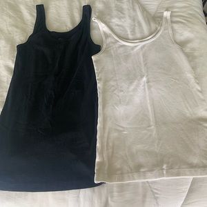 2 Loft tank tops size small. One white, one black